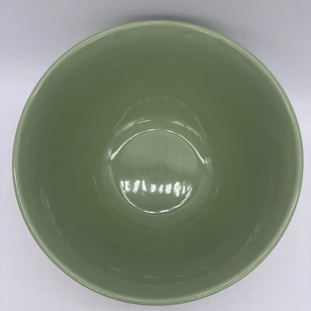 Gail Pittman Sage Green Stoneware Hospitality Mixing Serving Bowl 9.25